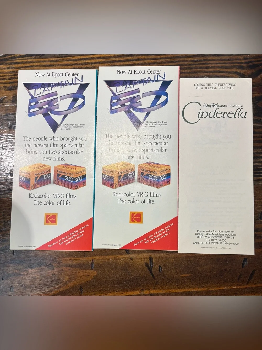 Vintage 80’s DISNEY EPCOT Center & Magic Kingdom Guide Booklets